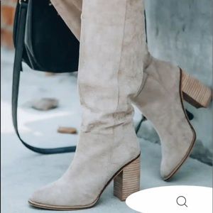 Light grey Saint Slouch boots